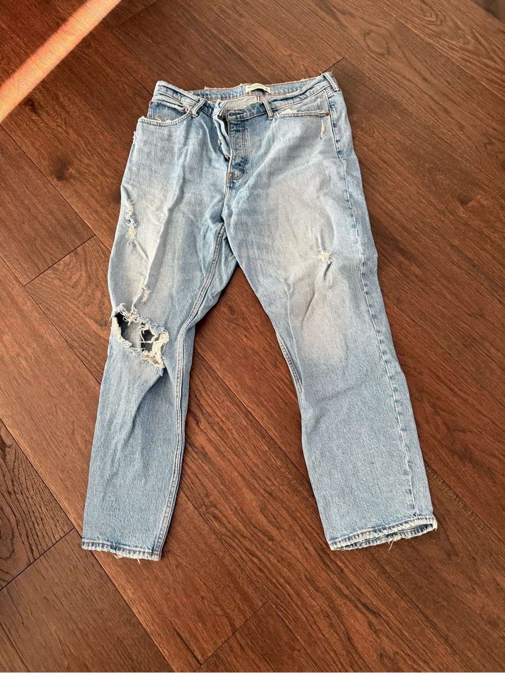 Light Blue Distressed Jeans